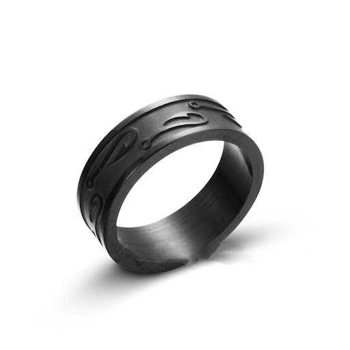 Title 2, Mens Fashion Simple Stainless Steel Ring. A mo...