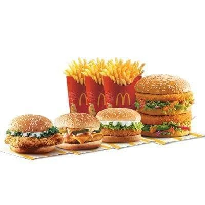 McSpicy Paneer + American Cheese Supreme + McVeggie + Veg Maharaja + 3 Fries (L)