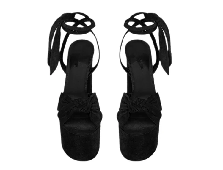Title 17, Sandales dété à plateforme peep toe, talon épa...