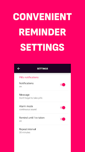 Screenshot Birth control pill reminder