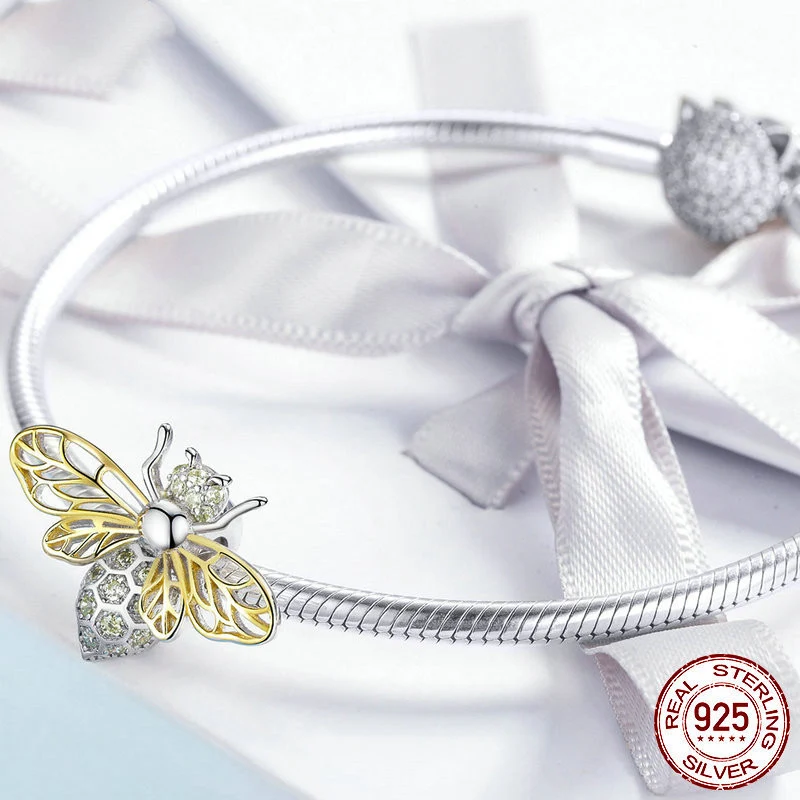 Anneaux en silicone abeille, perles espacement positionnement, électroplacage, zircon incrusté, pour un positionnement précis et une belle esthétique.