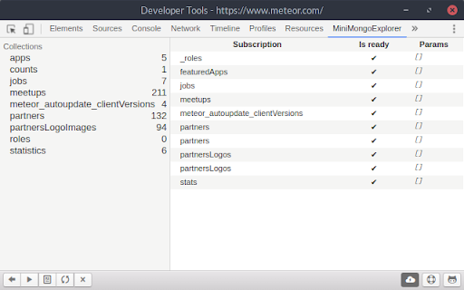 Meteor MiniMongo Explorer