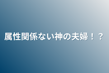 「属性関係ない神の夫婦！？」のメインビジュアル