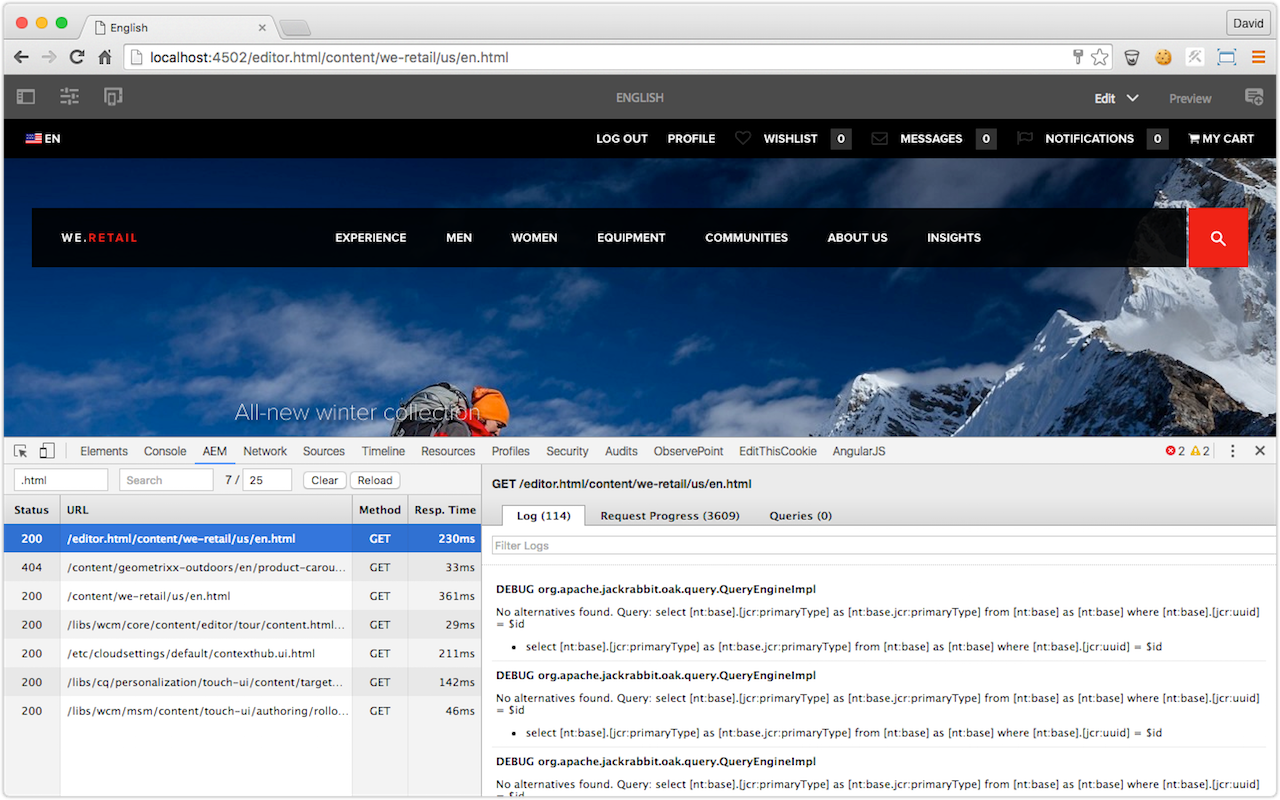 AEM Chrome Plug-in Preview image 3