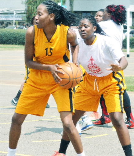 Ntisa Chiziane of Mozambique and Carmen Rozende train at UON grounds ahead of tomorrows opening ceremony.