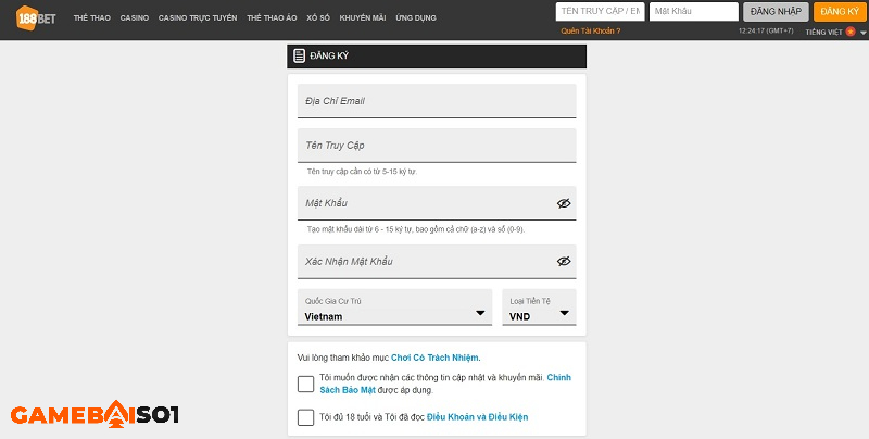 đăng ký tại 188bet