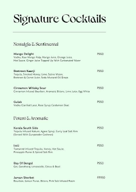 Lyrah - Alfresco Bar menu 1