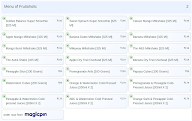 Fruitoholic menu 2