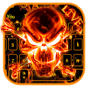 Herunterladen Live Flaming Skull Keyboard Installieren Sie Neueste APK Downloader