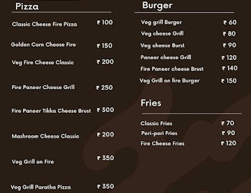 Grill On Fire The Cafe menu 