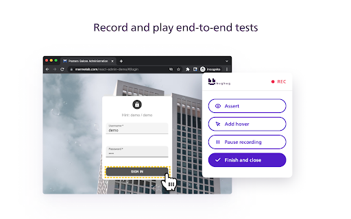 Record play end-to-end tests 