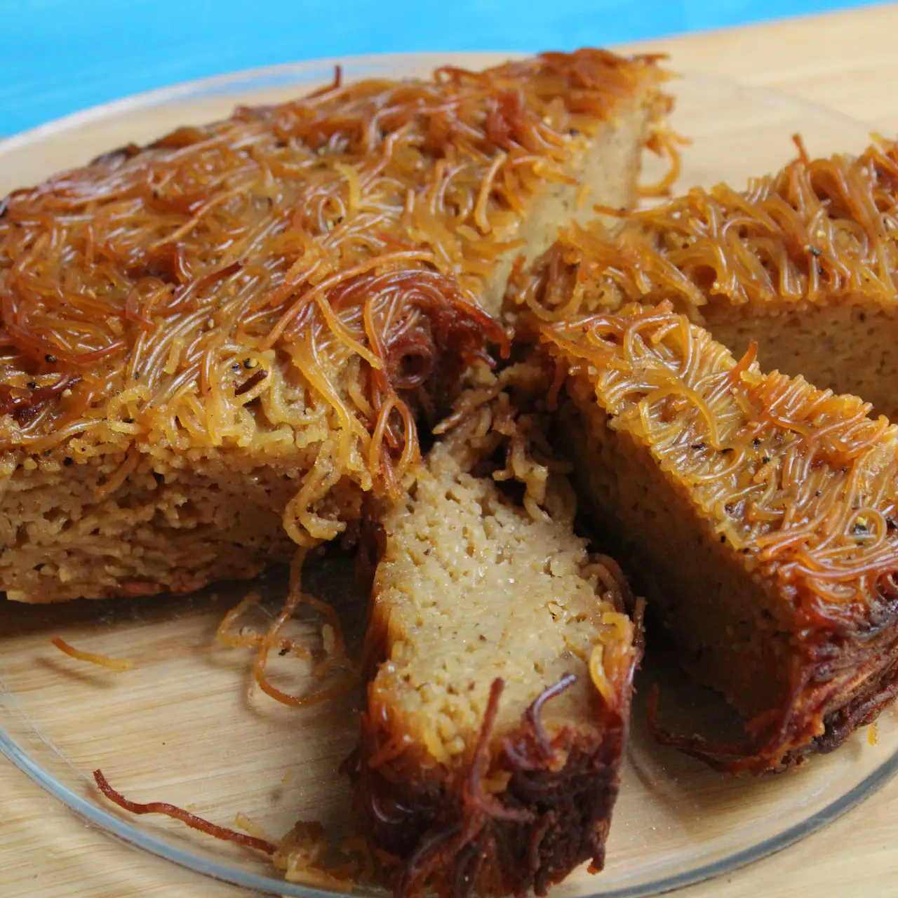 Not your bubby's Sabbath  Souffle! Bound by eggs and caramel, and sharpened with loads of black pepper, make this crisp, spicey and sweet Jerusalem kugel 
