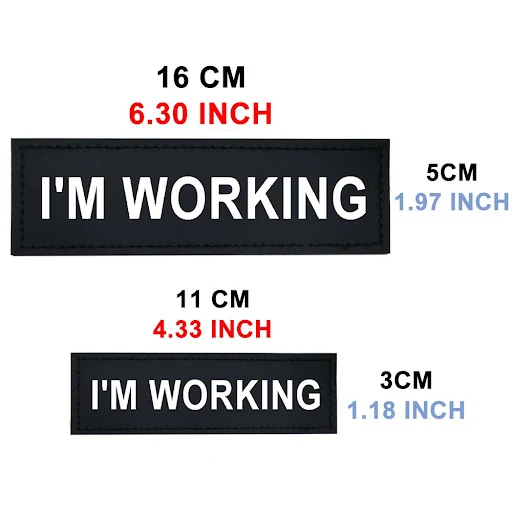Personalized Dog Harness Patches Reflective Colorful Sticker Tag Name ID Print IN TRAINING SERVICE DOG ASK TO PET SECURI