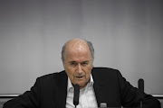 Former Fifa president Sepp Blatter during a press conference in Bellinzona, Switzerland in February 2022.