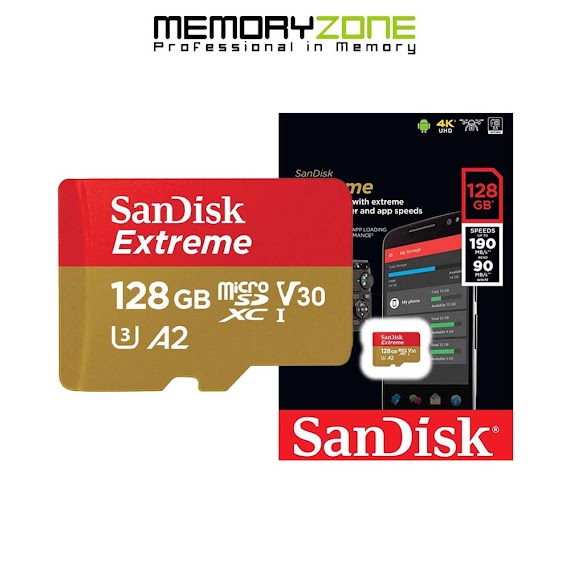 Thẻ Nhớ Microsdxc Sandisk Extreme V30 A2 128Gb 190Mb/S Sdsqxaa - 128G - Gn6Mn