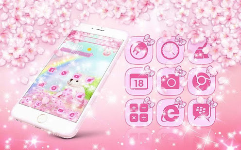 粉色花叢小熊主題 可愛公主泰迪熊壁紙(圖3)-速報App