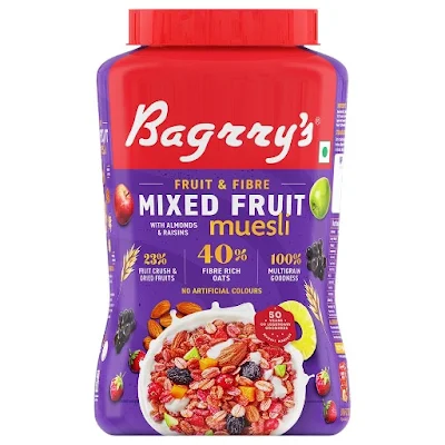 Bagrrys Baggrys Fruit Fibre Muesli Mixed Jar 1 Kg