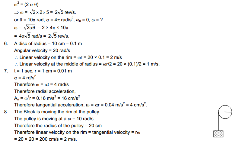 Rotational Mechanics HC Verma Concepts of Physics Solutions