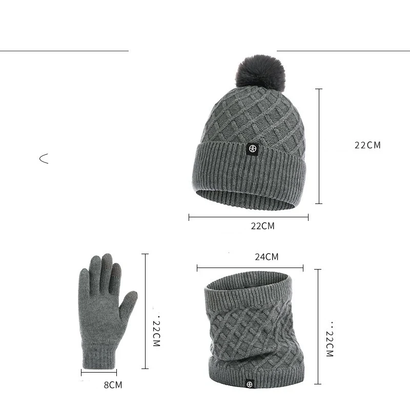 Title 8, Ensemble bonnet, écharpe et gants dhiver trico...