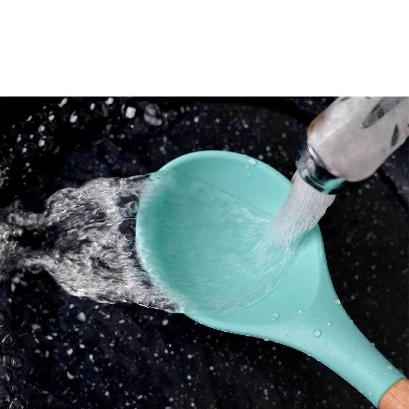 Title 6, Utensílios de cozinha de silicone com cabo de m...