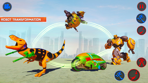 Screenshot Flying Dino Robot Car Games