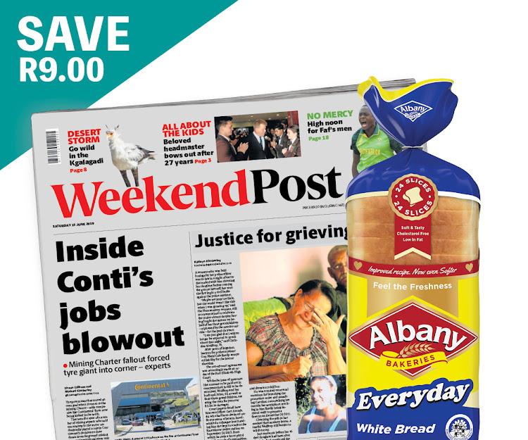 Weekend Post + Albany Bread = R11.99 (Weekend Post at R4.50)