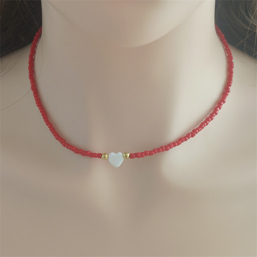 Title 2, Bohemian Beach Style Colorful Rice Bead Necklac...