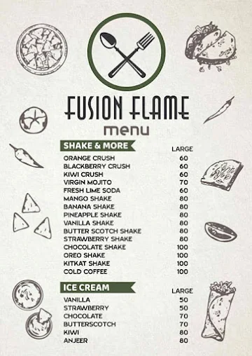 Fusion Flame menu 