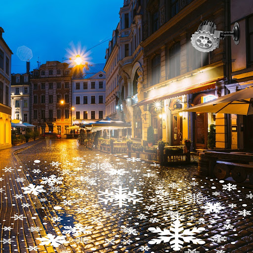 Title 5, Outdoor Waterproof Snowflake Projection Lamp Cr...
