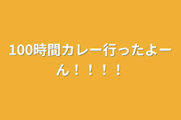 100時間カレー行ったよーん！！！！