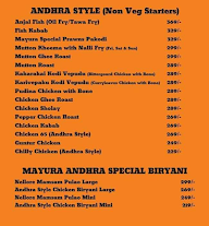 Mayura 1989 menu 1