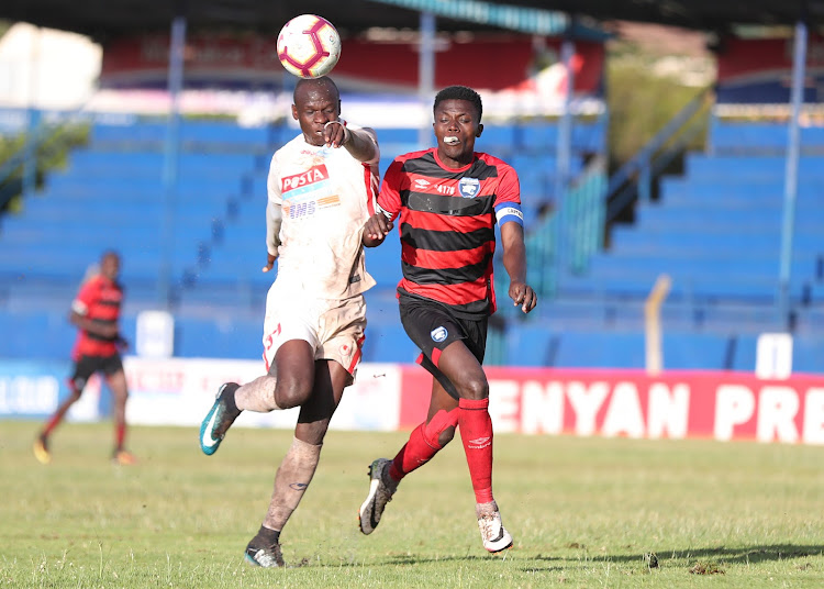 AFC Leopards captain Robinson Kamura in action with Posta Rangers' Ezekiel Okare during a past Kenyan Premier League match