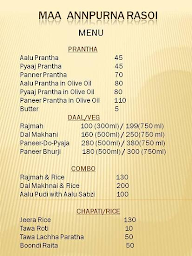 Maa Annapurna Rasoi menu 1