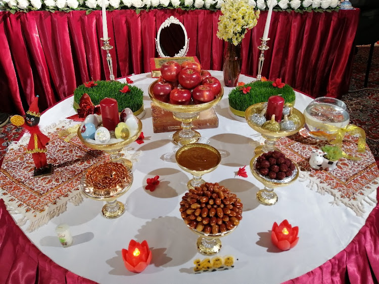 Haft seen serves as a traditional and symbolic focal point of Nowruz/Persian New Year celebrations in Iran.