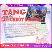 Bộ Bàn Phím Và Chuột Giả Cơ Bosston 8310 Đèn Led Màu Trắng Giá Rẻ Tặng Kèm Lót Gaming - Vi Tính Tg Cb8310