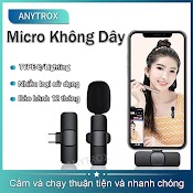 Anytrox Micro Không Dây Cài Áo Kết Nối Mic Thu Am Video Trực Tiếp/Chơi Game Micro Mini Kẹp Cổ Áo Cho Ip Samsung Xiaomi