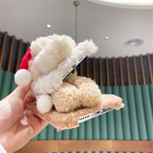 Title 7, Christmas Bear Plush Mobile Phone Case Protect ...