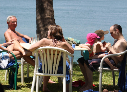 FOREX EARNERS: Tourists at Tamarind Village Hotel in Mombasa. Photo/Nobert Allan