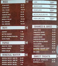 Dosa Cafe menu 1