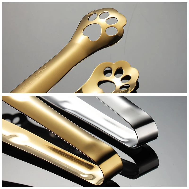 Stainless Steel Cat's Paw Modeling Food Clip for precise food handling. Perfect for cooking and crafting. Easy to use an