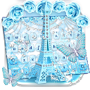 Download Blue Eiffel Tower Keyboard Theme Install Latest APK downloader