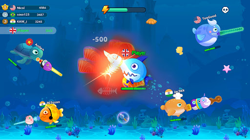 Screenshot Shark vs Fish .io-Hungry World