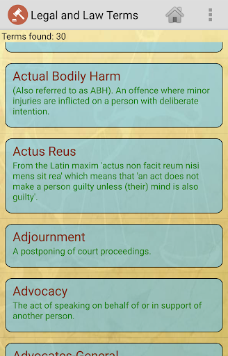 Legal and Law Terms