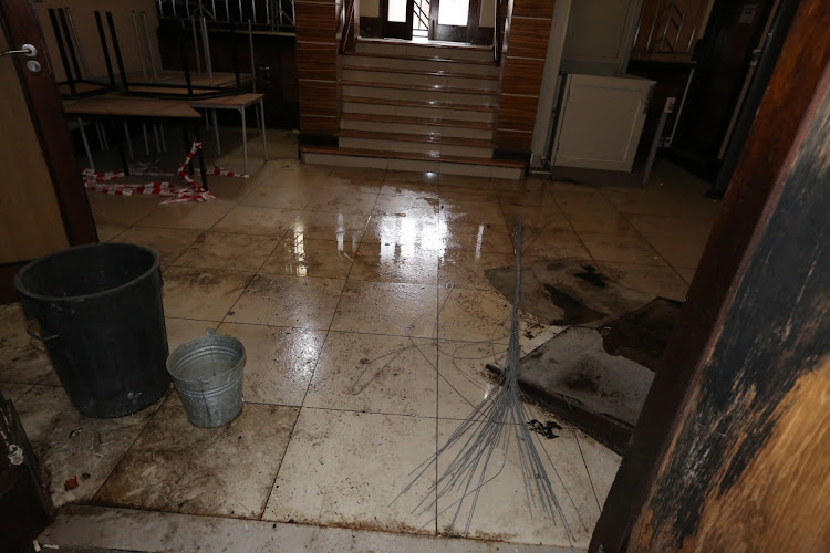 The old NMB council chamber building sustained massive damage after it was broken into and vandalized.