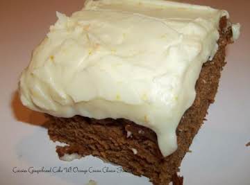 Gingerbread Cake W/ Orange Cream Cheese Frosting