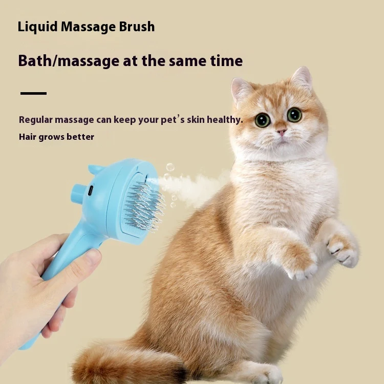Brosse Spray pour Animaux Rechargeable Flottante Élimine les Poils avec un Bouton Nettoyage Capillaire Soin du Pelage Simple