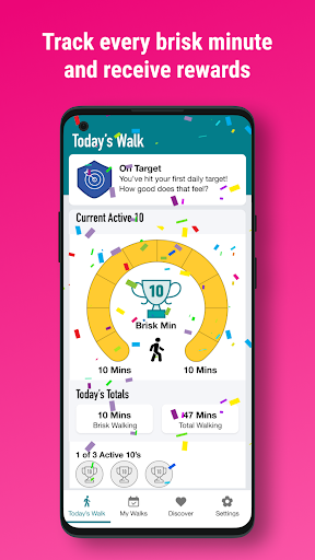 Screenshot NHS Active 10 Walking Tracker