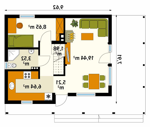 Jaśmin dr-S - Rzut parteru