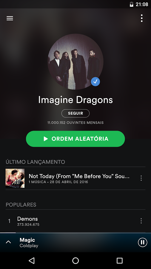   Spotify Music: captura de tela 