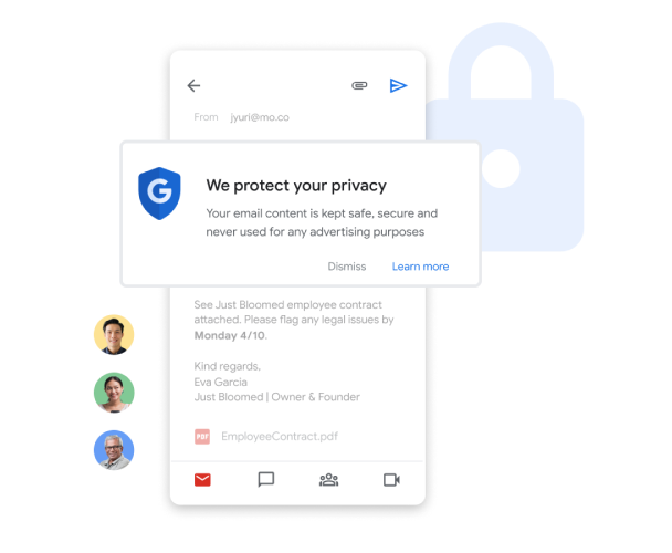 Seguridad de nivel empresarial en Gmail para proteger tu negocio 